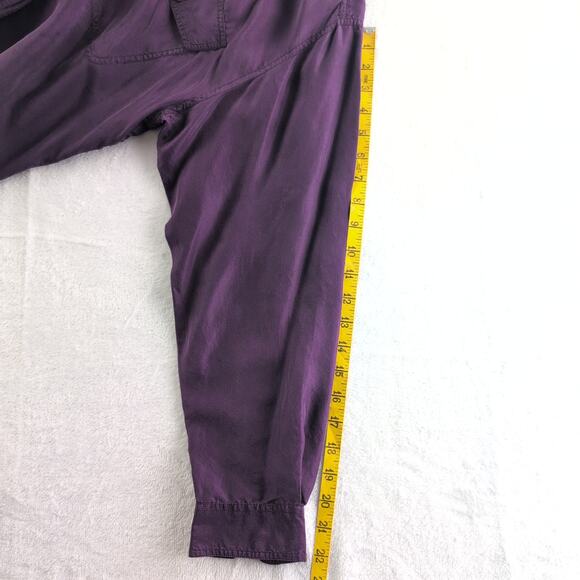 VTG Best American Clothing 100% Silk Plum Long Sleeved Button Down Women's Large - Picture 9 of 9